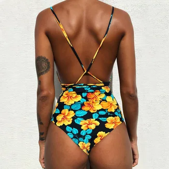 2020 Naują Atvykimo Seksualus vientisi maudymosi kostiumėlį Moteris Backless Bodysuit Brazilijos maudymosi Kostiumėliai Moterims, Maudymosi Kostiumą, Plaukimo Paplūdimio Drabužiai 2XL