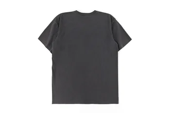 2020 Naujų Pagrindinių Tees Rhude Pirštu Nešviečia Trumpomis Rankovėmis T-Shirt Vyrai Tees HipHop Medvilnės Plauti Negabaritinių Marškinėliai Vyrams, Moterims