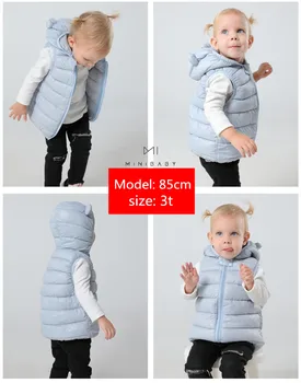 2020 Naujų Vaikų Rudens ir Žiemos Paltai Baby Girl paltas Vaikas Berniukų Drabužius Su ausų Striukės su Gobtuvu Šviesos Stiliaus Outwear