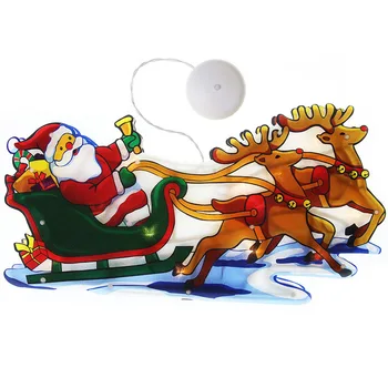 2020 Pasakų Šiltai Balta Kalėdų Dekoro LED siurbtukas Langą Kalėdų Medžio Ženklas Kabo Žibintai Namų Miegamajame Dekoratyvinis apšvietimas