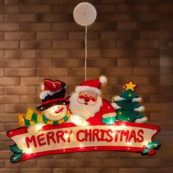 2020 Pasakų Šiltai Balta Kalėdų Dekoro LED siurbtukas Langą Kalėdų Medžio Ženklas Kabo Žibintai Namų Miegamajame Dekoratyvinis apšvietimas