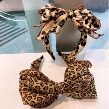 2020 retro stiliaus leopardas spausdinti moterų hairbands daugiasluoksnės lankas pasakų serijos kaspinai