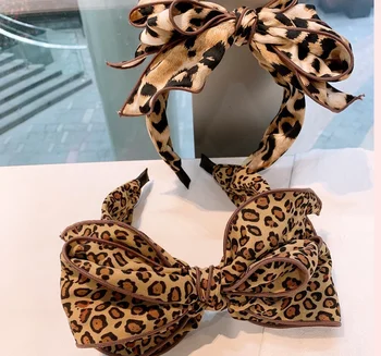 2020 retro stiliaus leopardas spausdinti moterų hairbands daugiasluoksnės lankas pasakų serijos kaspinai