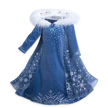 2021 Elsa Suknelės Mergaitėms Princesė Desso Anna Elsa 2 Cosplay Vaikai Kostiumas Sniego Spausdinti Šalis Suknelė Vestidos Mergaičių Drabužiai 13602