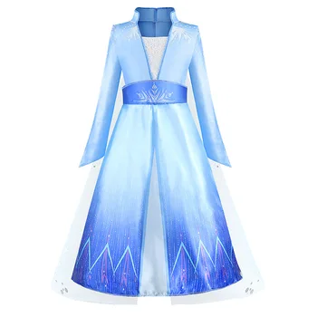 2021 Elsa Suknelės Mergaitėms Princesė Desso Anna Elsa 2 Cosplay Vaikai Kostiumas Sniego Spausdinti Šalis Suknelė Vestidos Mergaičių Drabužiai