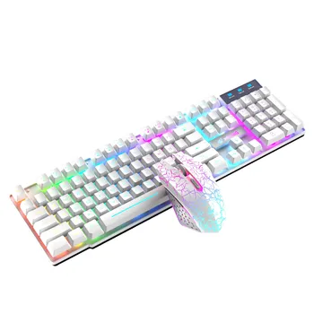 2021 Naujas Belaidis Žaidimų Klaviatūra ir Pelė Combo su Rainbow spalvotu LED mirksinti Šviesa 3 Pavara, Reguliuojamas DPI Laptop Dalys