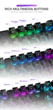 2021 Naujas Belaidis Žaidimų Klaviatūra ir Pelė Combo su Rainbow spalvotu LED mirksinti Šviesa 3 Pavara, Reguliuojamas DPI Laptop Dalys