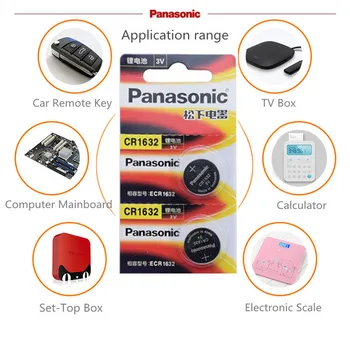 20PCA Panasonic cr1632 mygtuką ląstelių monetos baterija 3v žiūrėti nuotolinio valdymo automobilio raktus DL1632 ECR1632 GPCE1632 ličio baterija 20523