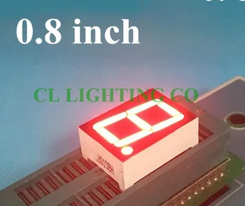 20PCS Bendro Anodo 7 Segmentų RAUDONAS LED Ekranas 25*18.6*10.5 MM Nixie vamzdis 0.8 cm 1 Bit Skaitmeninis Vamzdžių, Plastiko, Metalo