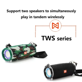 20w didelio galingumo žemų dažnių garsiakalbis nešiojamos belaidžio ryšio stereo garsiakalbis, lauko vandeniui LED blykste garsiakalbis, paramos TWS, FM, usb, AUX-som