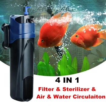 220V Akvariumas Sterilizer UV Filtro Siurblys, Skirtas Žuvų Bakas UV Vidinis Filtras Aeracija Vandens Cirkuliacijos Siurblio 5W 8W