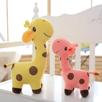 25~80cm Mielas Stovi Žirafa, Įdaryti Lėlės Spalvinga Laimingas Animacinių filmų Pliušinis Žaislas Kūdikiui Vaikų Raminančią Gyvūnų Kalėdų Dovana
