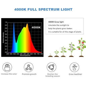 2vnt Augti Šviesos COB 1000W Visą Spektrą Fito Lempa, Šiltą Šviesą Led Augalų Patalpų Žolės, Gėlės Augimo Ir Žydėjimo Auga Palapinė