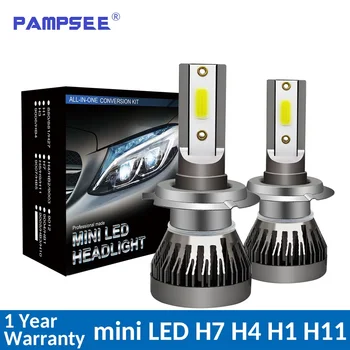 2VNT Automobilių žibintų Mini Lempos H7 LED Lemputes H1 LED H8, H11 priekinių Žibintų Rinkinį, 9005 HB3 9006 HB4 6000k Rūko žibintai 12V LED Lempos 72W 12000LM