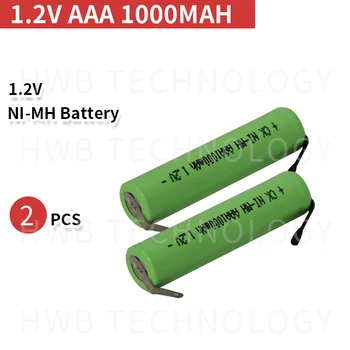 2vnt/daug 1.2 V AAA 800mAh ni-mh baterija elektrinių įrankių baterijų Nemokama laivas