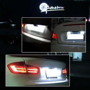2vnt LED Licencijos numerio apšvietimo Lemputės Balta Lempa BMW X5 E53 X3 E83