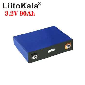 2vnt LiitoKala 3.2 v 90Ah LifePo4 baterija ličio 270A 3C didelio nutekėjimo, 