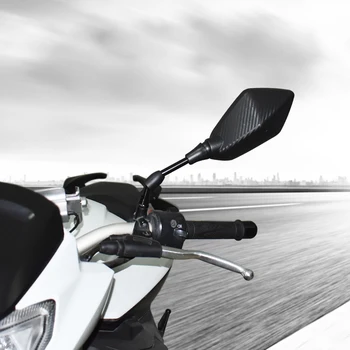 2vnt/Pora Motociklo Veidrodėlis Anglies Pluošto, Baltas Stiklas, galinio vaizdo Veidrodžiai KTM 350 XCF-W EXC-F 400 XC-W WIKI EXC-R 450SX 450SX-F