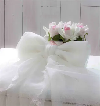 2vnt rožinė lankai Bowknot užuolaidų bakų tvirtinimo gražus vestuvių dekoravimas Užsakymą, užuolaidos dirželis saldus lankas pin patalynės, namų tekstilės