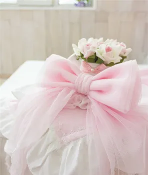 2vnt rožinė lankai Bowknot užuolaidų bakų tvirtinimo gražus vestuvių dekoravimas Užsakymą, užuolaidos dirželis saldus lankas pin patalynės, namų tekstilės