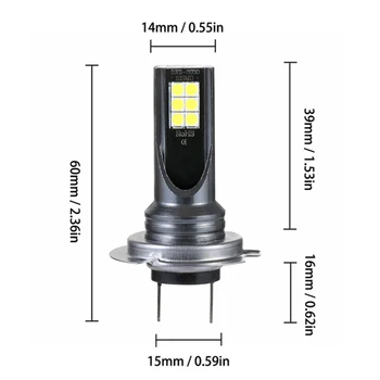 2vnt/Set Pluošto 110W IP68 Vandeniui SPT Chip Rūko Lemputės H7 12V LED 6000K 24000LM Automobilių Žibintų Konversijos Gaubliai Lemputes