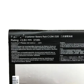3.8 V 31wh C12N1320 nauja originali Nešiojamojo kompiuterio Baterija C12N1320 Už ASUS Transformer Book T100T T100TA T100TA-C1
