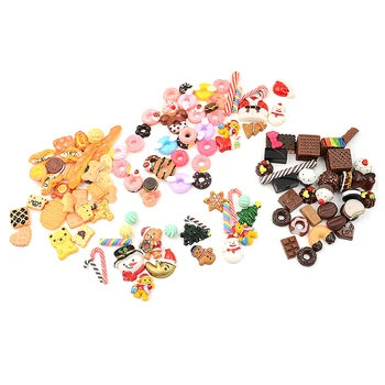 30pcs/daug Mini Žaisti Maisto Torto Biskvito Spurgos Lėlės Lėlės Priedai, Didmeninė Miniatiūriniai Apsimesti Žaislas