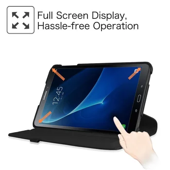 360 Sukasi Stand Case Cover For Samsung Galaxy Tab A6 10.1 Atveju Galaxy Tab 10.1 colių 2016 SM-T580 T585 T587 Tablet Atvejais