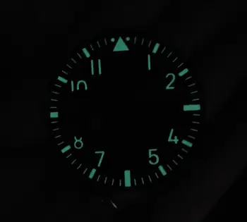 38.9 mm GEERVO mados sterilūs šviesos Skaičius blue dial tinka 6497 judėjimo Vyrų watch dial 19