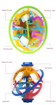 3D Intelektas Labirintas Kamuolys IQ Balansas Perplexus Magnetinis Marmuro Įspūdį Vaikas Ir Suaugusiųjų Žaislų IQ Balansas Švietimo Žaislai