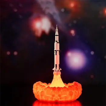 3D Spausdinimo Naujovė Produktų Raketų Naktį Šviesos 3D Spausdinimo Space Shuttle Modelio Lempos Kūrybos Įkraunamas Nakties Šviesos 61933