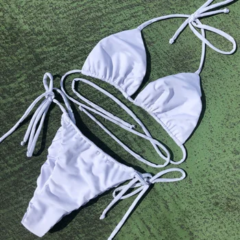 3Pcs Moterų Sexy Spausdinti Bikini Nustatyti Juostelės Liemenėlė Trikampis Diržas Tiktų Plaukimo Kostiumas