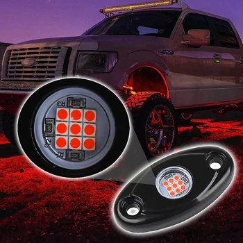 4 Ankščių LED Roko Žibintai Rinkinys Vandeniui Underglow LED Neon Trail Platformą Žibintai Jeep Sunkvežimių ATV Raptor Offroad Valtis