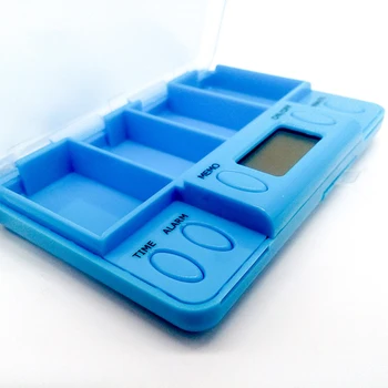 4 Tinklelis Tablečių Dėžutė su Elektroniniais Priminimas Pažangios Medicinos Balionėlis Laikmatis Žadintuvas Tabletes Atveju Organizatorius Medicina Dėžės