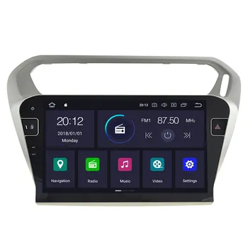 4G+64GB AOTSR Android 10.0 Automobilio DVD Grotuvas GPS Navigacija Peugeot 301 2008-radijo Tracker Multimedijos galvos vienetas Stereo