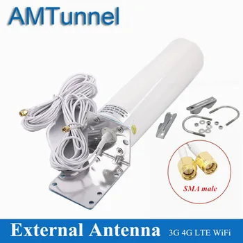 4G LTE SMA antena 12dBi WiFi antena 3G ne įvairiakryptė antena 5m kabelis dual 2.4 GHz dėl Huawei ZTE modemas maršrutizatorius