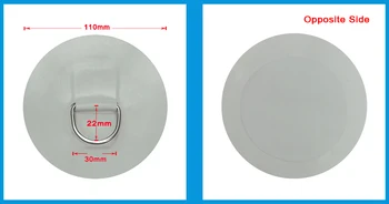 4PCS 4.3 colių Nerūdijančio plieno D-žiedas PVC Pleistras PVC Pripučiamas Valtis Plaustas Valtis Baidarių
