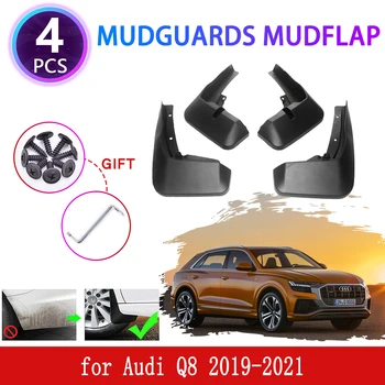 4PCS Audi Q8 2019 2020 2021 Naujas Purvasargių Mudflaps Sparnas Purvo Atvartu Splash Purvo Saugojimo Apsaugai Apsaugoti Automobilį PP Priedai