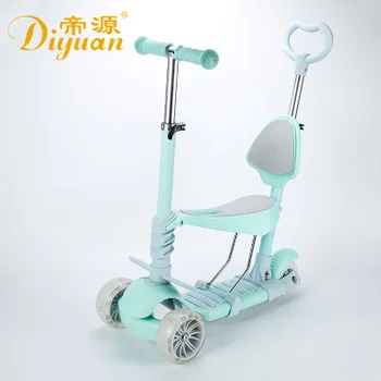 5 in 1 Daugiafunkcinis motoroleris gali būti trijų-in-one kūdikio vežimėlį dovana trijų ratinių mirksi varantys vaikų paspirtukas