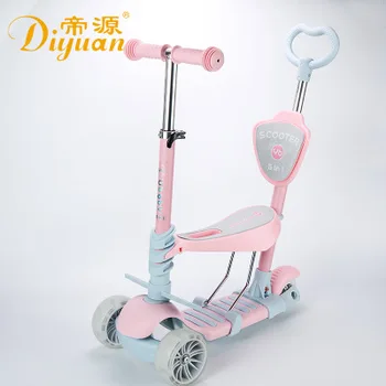5 in 1 Daugiafunkcinis motoroleris gali būti trijų-in-one kūdikio vežimėlį dovana trijų ratinių mirksi varantys vaikų paspirtukas