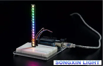 50PCS/DAUG Stick 8 kanalo built-in full-važiuoti valdybos WS2812 5050 RGB LED juostos Tvarkyklės Modulis Valdybos Arduino MODU