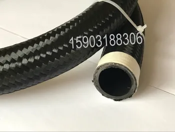 5m x AN20 -20 ŪKIO 16ft ID 28mm juodo nailono lenktynių žarna pintas degalų tiekimo linija universali žarna radiatoriaus žarna lenktyninį automobilį