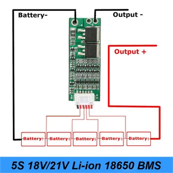 5S 15A Li-ion Ličio Baterijos (BMS), 18650 baterija atsuktuvą Įkroviklis Apsaugos Valdybos 18V 21V Ląstelių Apsaugos Grandinę a20 26222