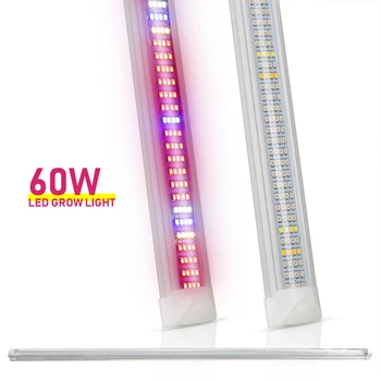 5vnt 30W 45W 60W LED T8 Vamzdis viso Spektro LED Grow Light Bar Augalų Auga Šviesos Juostelės Akvariumas Šiltnamio efektą sukeliančių Hydroponic 60-120cm
