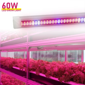 5vnt 30W 45W 60W LED T8 Vamzdis viso Spektro LED Grow Light Bar Augalų Auga Šviesos Juostelės Akvariumas Šiltnamio efektą sukeliančių Hydroponic 60-120cm