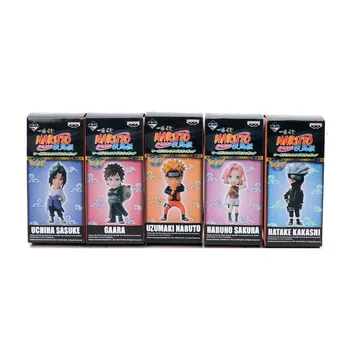 5vnt/set Naruto Shippuden WCF Naruto Sasuke Sakura Kakashi Gaara PVC Veiksmų Skaičius, Surinkimo Modelis Žaislas
