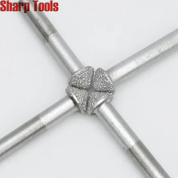 60-120 Laipsnį V Graviravimas Bitai Pabaiga Malūnas Deimantiniai Pjovimo Akmens Drožyba Mašina 3D Smailas CNC Router Diamond Frezavimo Įrankių Rinkinys 16317