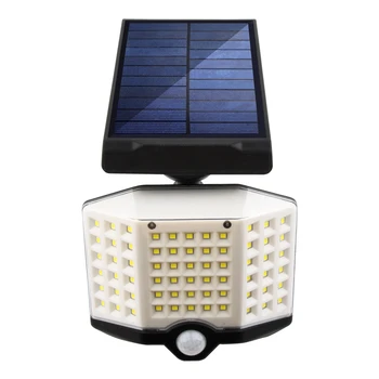66 COB LED Saulės Sienų apšvietimo Lauko Žmogaus Indukcijos Reguliuojamas Šviesos, atsparus Vandeniui, Saulės Skydelis Dėmesio centre, Sodo Gatvėje, 3 Režimai