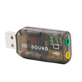 6pcs/daug Naujos USB 2.0 Sąsaja 5.1 Stereo Audio Garso plokštės Adapteriai PC Lašas Laivybos
