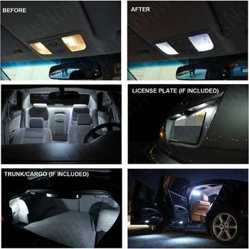 6x LED interjero apšvietimo komplektas Už Dacia Logan F90 Van skaitymo šviesa galiniai žibintai klaidų